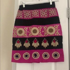 Beautiful ornate Anthro skirt size 2P